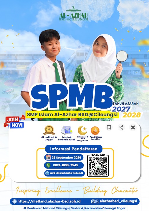 Cover e-flyer SMP Sekolah Islam Al-Azhar BSD@Cileungsi