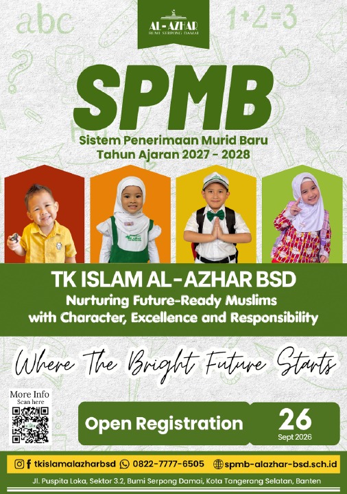 Cover e-flyer TK Sekolah Islam Al-Azhar BSD